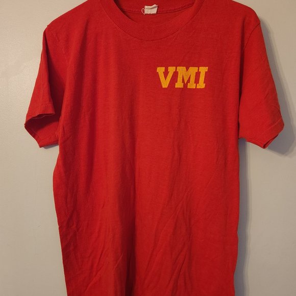 VMI (Virginia Military Institute) vintage red and yellow shirt - Picture 1 of 11